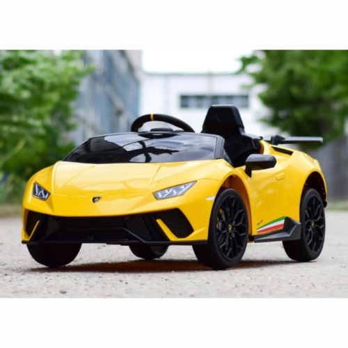 Litsentsiga elektrisõit lasteautole Lamborghini Huracan, 4x4, 120W, 12V, kollane