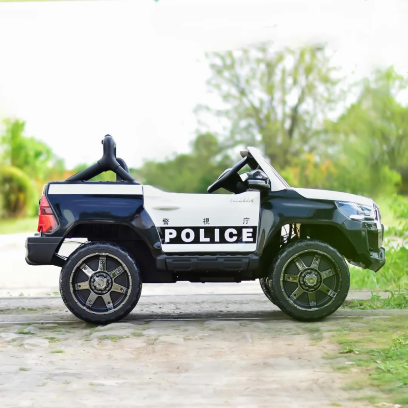 Toyota Hilux Police Ride-On Car for Kids - Premium 12V White 4x4 Adventure Vehicle