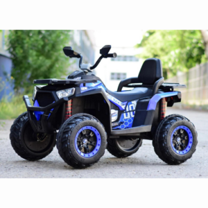 SuperOffroad Ride-On elektriline ATV lastele – esmaklassiline 12V 4x4 sinine ATV kaugjuhtimispuldiga